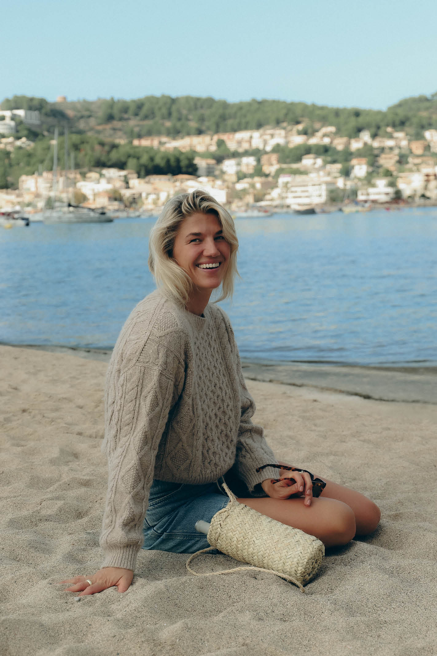 Jane op het strand